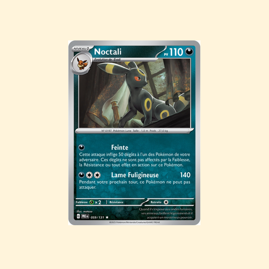 Carte Pokémon Noctali PRE 059/180 - Évolutions Prismatiques - Français