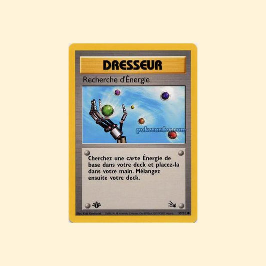 Carte Pokémon Recherche d'Énergie 059/62 - Fossile - Français