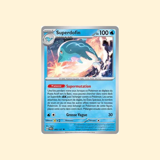 Carte Pokémon Superdofin 060/167 - Mascarade Crépusculaire - Français