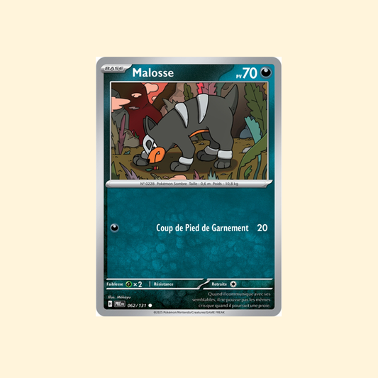 Carte Pokémon Malosse PRE 062/180 - Évolutions Prismatiques - Français