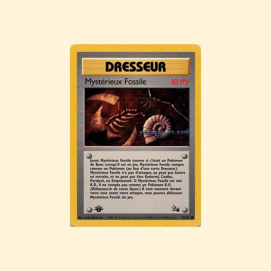 Carte Pokémon Mystérieux Fossile 062/62 - Fossile - Français