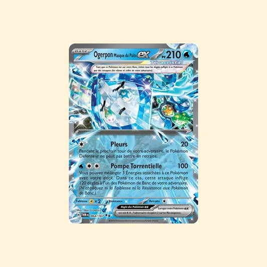 Carte Pokémon Ogerpon Masque du Puits ex 064/167 - Mascarade Crépusculaire - Français