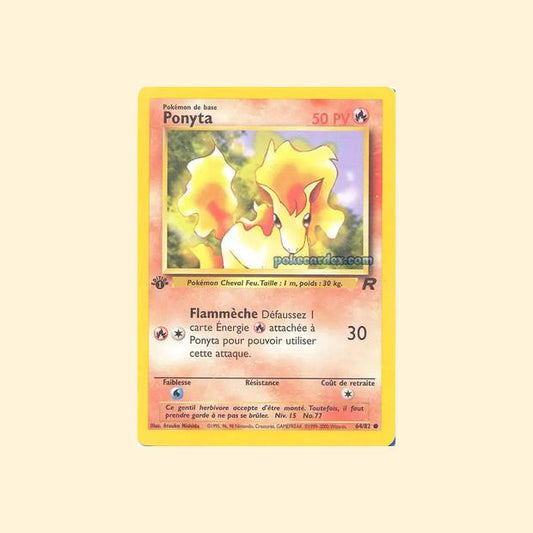 Carte Pokémon Ponyta 064/82 - Team Rocket - Français