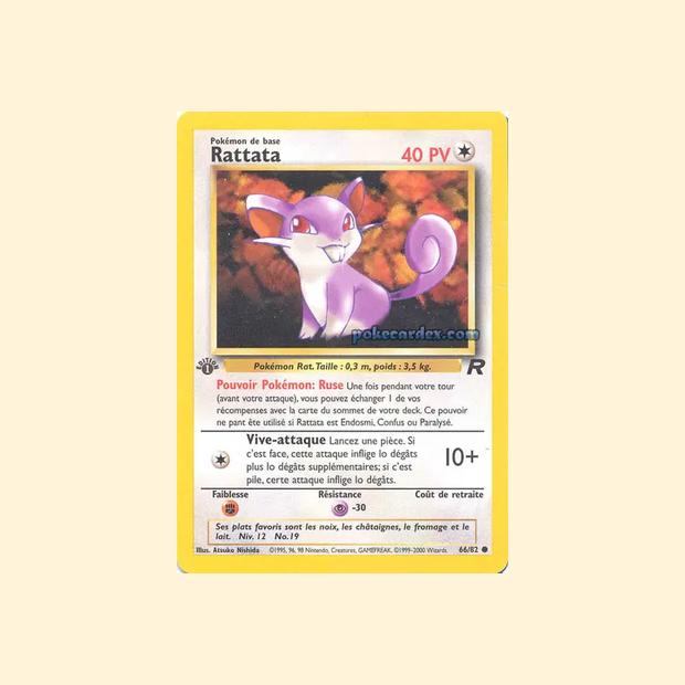 Carte Pokémon Rattata 066/82 - Team Rocket - Français