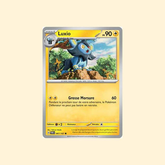 Carte Pokémon Luxio 067/167 - Mascarade Crépusculaire - Français