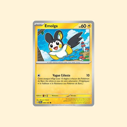 Carte Pokémon Emolga 069/167 - Mascarade Crépusculaire - Français