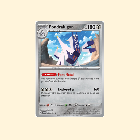 Carte Pokémon Pondralugon PRE 070/180 - Évolutions Prismatiques - Français