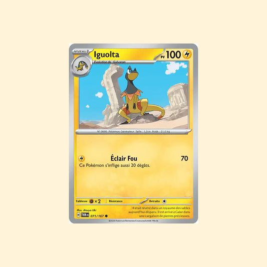 Carte Pokémon Iguolta 071/167 - Mascarade Crépusculaire - Français