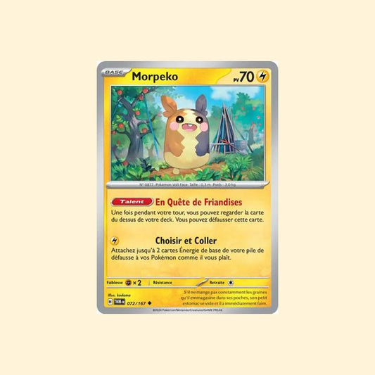 Carte Pokémon Morpeko 072/167 - Mascarade Crépusculaire - Français