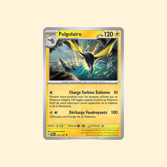 Carte Pokémon Fulgulairo 076/167 - Mascarade Crépusculaire - Français
