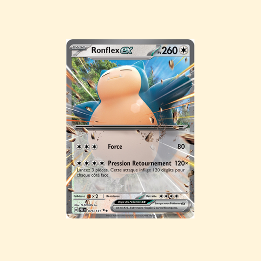 Carte Pokémon Ronflex ex PRE 076/180 - Évolutions Prismatiques - Français
