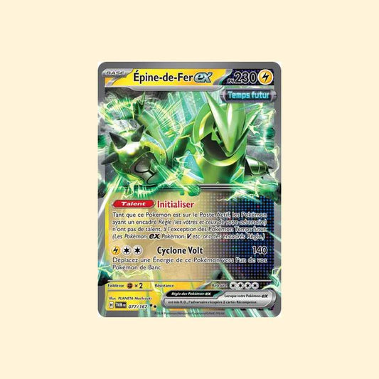 Carte Pokémon Épine-de-Fer ex 077/167 - Mascarade Crépusculaire - Français