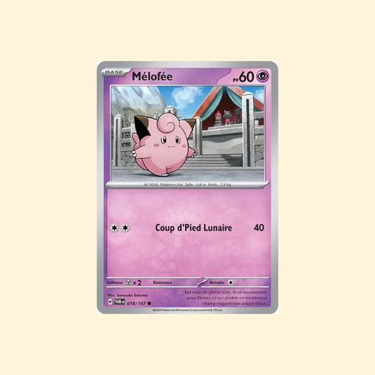 Carte Pokémon Mélofée 078/167 - Mascarade Crépusculaire - Français