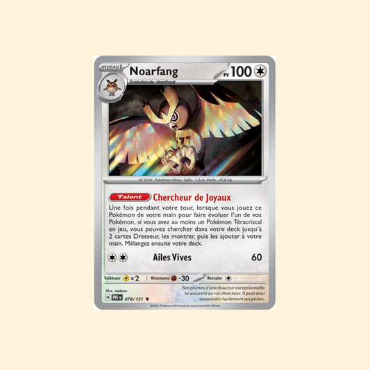 Carte Pokémon Noarfang PRE 078/180 - Évolutions Prismatiques - Français