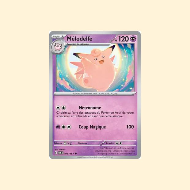 Carte Pokémon Mélodelfe 079/167 - Mascarade Crépusculaire - Français