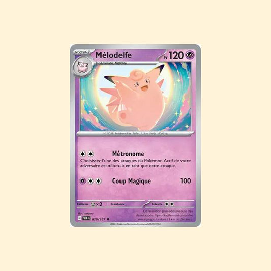 Carte Pokémon Mélodelfe 079/167 - Mascarade Crépusculaire - Français