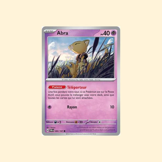 Carte Pokémon Abra 080/167 - Mascarade Crépusculaire - Français