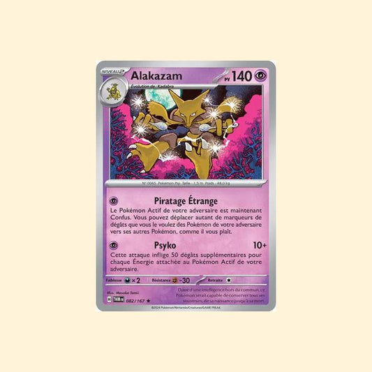 Carte Pokémon Alakazam 082/167 - Mascarade Crépusculaire - Français