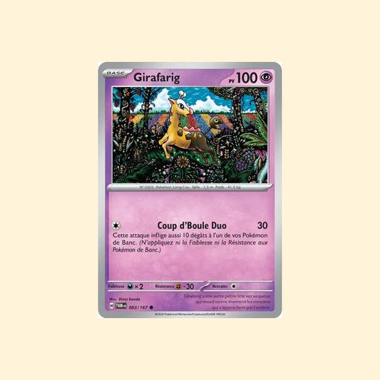 Carte Pokémon Girafarig 083/167 - Mascarade Crépusculaire - Français