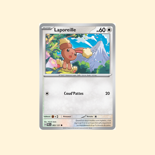 Carte Pokémon Laporeille PRE 083/180 - Évolutions Prismatiques - Français