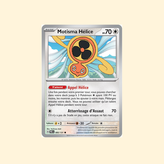 Carte Pokémon Motisma Hélice PRE 085/180 - Évolutions Prismatiques - Français