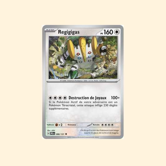 Carte Pokémon Regigigas PRE 086/180 - Évolutions Prismatiques - Français