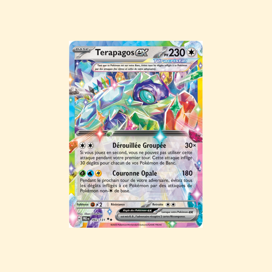 Carte Pokémon Terapagos ex PRE 092/180 - Évolutions Prismatiques - Français