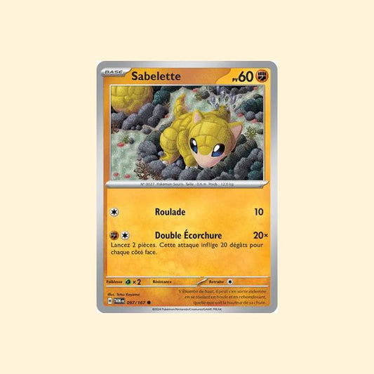 Carte Pokémon Sabelette 097/167 - Mascarade Crépusculaire - Français