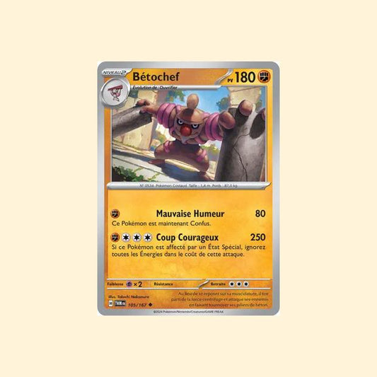 Carte Pokémon Bétochef 105/167 - Mascarade Crépusculaire - Français