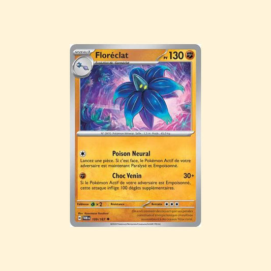 Carte Pokémon Floréclat 109/167 - Mascarade Crépusculaire - Français