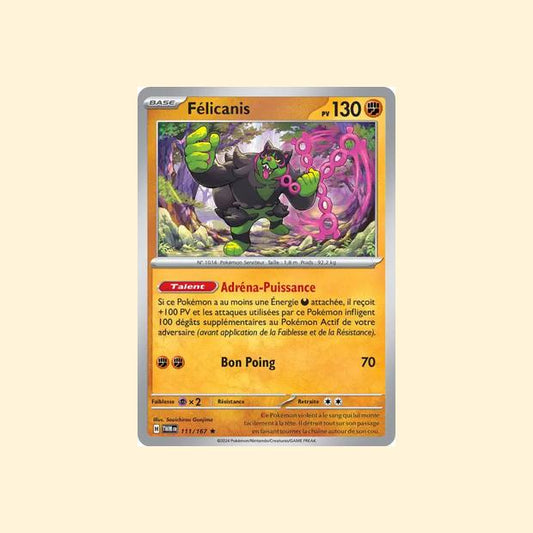 Carte Pokémon Félicanis 111/167 - Mascarade Crépusculaire - Français