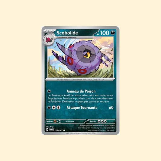 Carte Pokémon Scobolide 116/167 - Mascarade Crépusculaire - Français