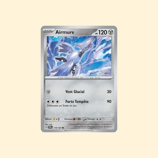 Carte Pokémon Airmure 119/167 - Mascarade Crépusculaire - Français