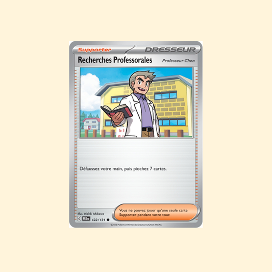 Carte Pokémon Recherches Professorales - Professor Chen PRE 122/180 - Évolutions Prismatiques - Français