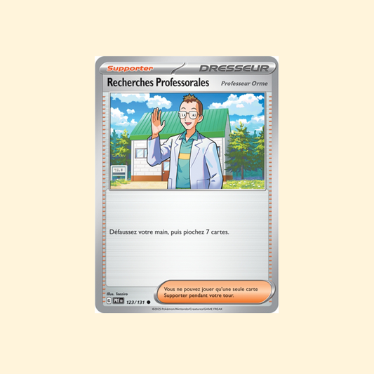 Carte Pokémon Recherches Professorales - Professeur Orme PRE 123/180 - Évolutions Prismatiques - Français