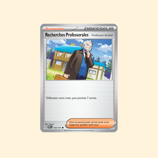 Carte Pokémon Recherches Professorales - Professeur Sorbier PRE 124/180 - Évolutions Prismatiques - Français