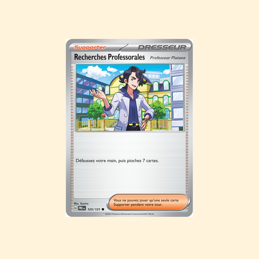 Carte Pokémon Recherches Professorales - Professeur Platane PRE 125/180 - Évolutions Prismatiques - Français