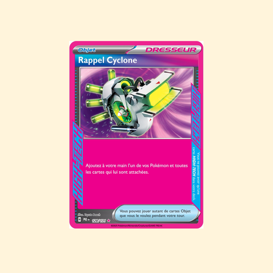 Carte Pokémon Rappel Cyclone PRE 128/180 - Évolutions Prismatiques - Français
