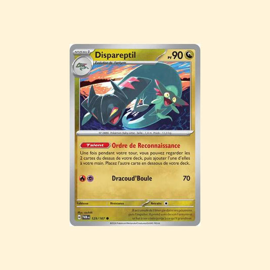 Carte Pokémon Dispareptil 129/167 - Mascarade Crépusculaire - Français