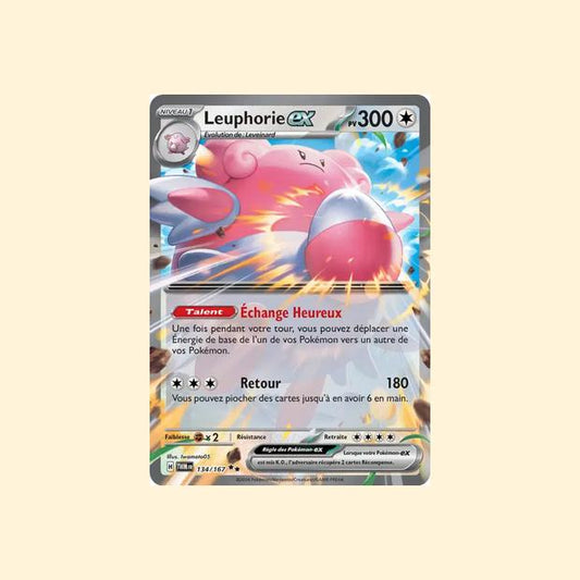 Carte Pokémon Leuphorie ex 134/167 - Mascarade Crépusculaire - Français