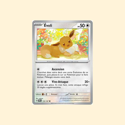 Carte Pokémon Évoli 135/167 - Mascarade Crépusculaire - Français