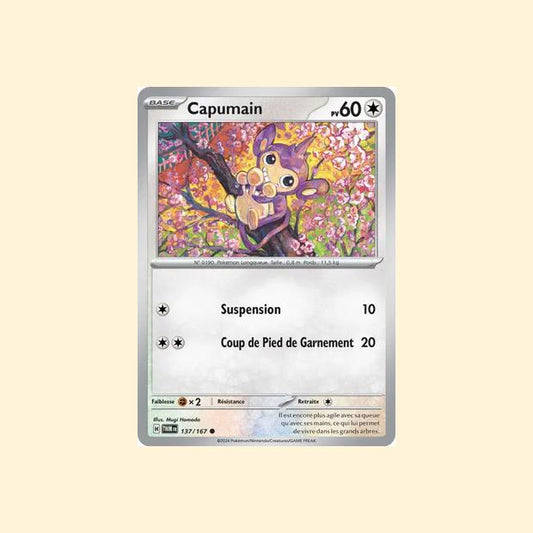 Carte Pokémon Capumain 137/167 - Mascarade Crépusculaire - Français