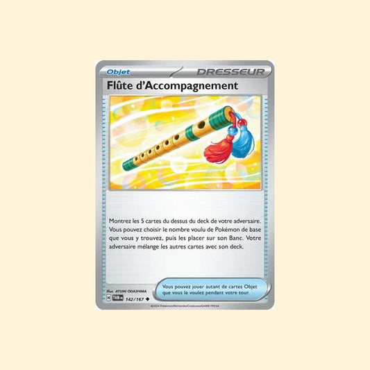 Carte Pokémon Flûte d'Accompagnement 142/167 - Mascarade Crépusculaire - Français