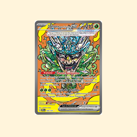 Carte Pokémon Ogerpon Masque Turquoise ex PRE 145/180 - Évolutions Prismatiques - Français