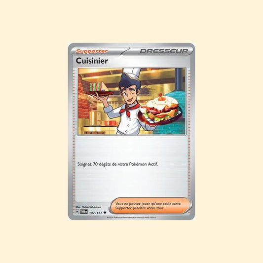 Carte Pokémon Cuisinier 147/167 - Mascarade Crépusculaire - Français