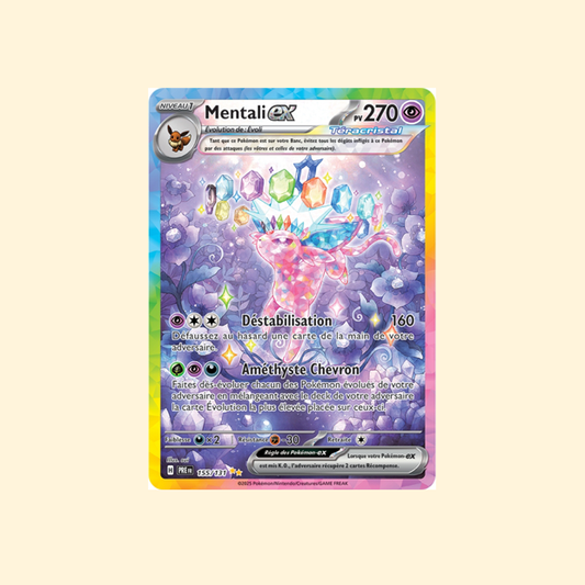 Carte Pokémon Mentali ex PRE 155/180 - Évolutions Prismatiques - Français