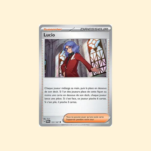 Carte Pokémon Lucio 157/167 - Mascarade Crépusculaire - Français