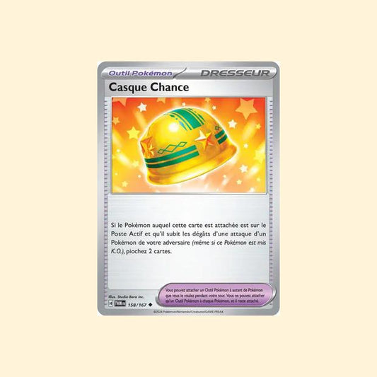 Carte Pokémon Casque Chance 158/167 - Mascarade Crépusculaire - Français