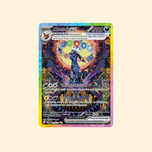 Carte Pokémon Noctali ex PRE 161/180 - Évolutions Prismatiques - Français