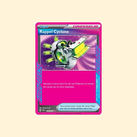 Carte Pokémon Rappel Cyclone 162/167 - Mascarade Crépusculaire - Français